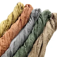 Japanese Style Linen Cotton Tassel Scarf Men For Bufandas Solider Color Spring Autumn Warm Soft Kroean Scarves 211231
