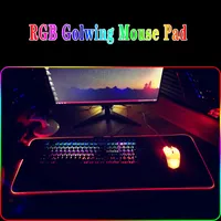 게임 마우스 패드 RGB LED 빛나는 다채로운 큰 게이머 마우스 패드 키보드 패드 미끄럼 방지 데스크 마우스 매트 7 색 PC 노트북