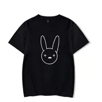 Rapper Bad Bunny Vintage Hip-hop T-shirt Män Skriv ut Kortärmad Bomull T-shirts Sommar Casual Musik Tee Shirt Estetiska Kläder