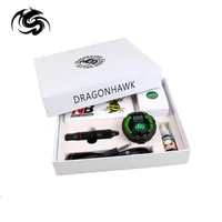 Dragonhawk Professional Tattoo Kit Conjunto de Tatuagem Rotary Kit Caneta De Potência De Potência Conjuntos de Tinta Agulhas Acessórios Maquiagem Caixa de Presente Maquiagem 220104