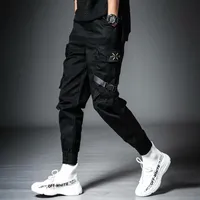 Модные дизайнерские уличные мужские Мультинациональные карманы Грузовые брюки Грузовые брюки хип-хоп Случайные мужские гусеницы Брюки брюки брюки мода Harajuku мужские брюки