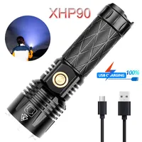 Flashlights Torches 30000LM Super Bright XHP90 LED USB Rechargeable XHP50 Torch Zoomable Use 18650 Battery