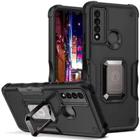 Dual Layer Car Holder Sockproof Cases For iPhone 14 13 12 Mini 11 Pro Max XR XS 7 8 Plus Samsung S21 S22 Ultra S21Fe Heavy Duty Hybrid Hard PC Soft TPU Ring Stand Back Cover Cover Cover Cover