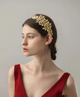 Cabelo nupcial pente deusa Azeitona Folha de Azeitona Headband Crown Headdress Noiva Headband Jóias.