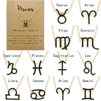 Douze signes du collier du zodiaque Collarbone Constellation d'huile de goutte à goutte noire