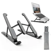 US stock Laptop Holder Pads Foldable Stand Portable Computer Desk Adjustable ABS 6-Level Angle Adjustable Height Suitable for All and Tablets a43