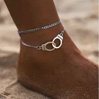 Anklets Boho Stijl Star Anklet Mode Multilayer Foot Chain Handcuffs Enkelarmband voor Dames Strand Gift 220103