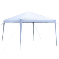10x10ft Outdoor Picknick Canopy Shade Tent 3 x 3m Heavy Duty Waterproof Easy Setup Right-Angle Folding Patio Sun Shelter Marquee Camping Tent Wit