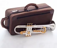 Yeni LT180S-72 BB Trompet Aletleri Yüzey Altın ve Gümüş Kaplama Pirinç Bb Trompeta Müzik Enstrümanı