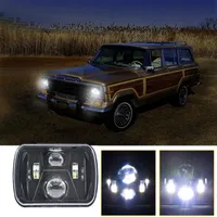 Phare de voiture 300W 30000LM 7inch H4 LED Phare HIGH LOW BEAF-FOND POUR WRANGLER SUV CAMION CAMION MOTO AMBRE + WHITE 6000K