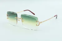 2021 Mais novo estilo Best-seller vendas diretas de alta qualidade lente de corte óculos de sol 3524020, Garras Templos de metal, tamanho: 58-18-135mm
