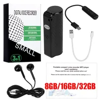 8GB 16GB 32GB Q70 Mini Portable Digital Voice Recorder USB Professionell HD-reduktionsinspelning DICTAfone Audio Recorder MP3-spelare DHL