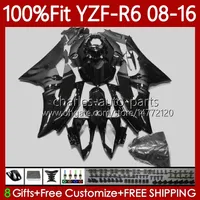 Spritzgussverkleidungen für Yamaha Body YZF R 6 YZF R6 600 YZF-R6 YZF600 08-16 99NO.105 600CC YZFR6 graue Flammen 08 09 10 11 12 YZF-600 2008 2013 2014 2015 2016 OEM-Karosserie