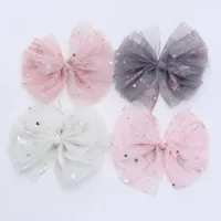10pcs 0 Korean-Style Elegant Cute Children&#039;s Hair Clip Light Yarn Bow Baby Hair Accessories Hair Clip