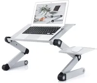 Laptop Schreibtisch mit Lüfterhalterung Bett Tragbare faltbare Desktop-Workstation Notebook-Heber Ergonomische Computer-Tablett-Lesegestell-Bettstütze Vertikales Schreibtisch 43cm