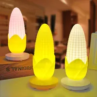 Led Corn Night Light LED Lampa USB Laddning Sovrum Bedside Lampa Baby Table Light Home Decoration