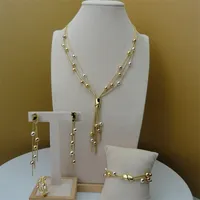 Yuminglai Dubai Fina Jewlery Utsökt Smycken Sätter Halsband för kvinnor FHK5804 201222