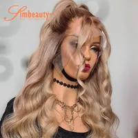 Ombre Honey Blonde 13x6 Lace Front Wigs Human Hair 5x5 Lace Closure Wig Brown Chocolate 180 Density For Black Women Remy Hairs