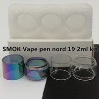 Smok Vape Pen Nord 19 2ml Kit Bolsa Normal Tubo 4ml Clear Rainbow Substituição Tubo de vidro Fatboy 3pcs/caixa pacote de varejo