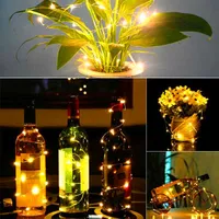 wholesale 2m Bottle Stopper Lamp String Bar Decoration String Lights Warm White high-quality material LED Strings Earth Yellow