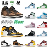 Jumpman 1 1s Mid Dark Basketball Shoes 2022 Vintage Jumpman1s Outdoor Sports Sneakers Chocolate Light Iron Ore Armory Navy Diamond Shorts Sneakers Designer Trainer