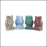 Konst och hantverk Konst, Presenter Hem Garden Crystal Owl Staty Ornament Skrivbord Ett vardagsrum Kinesisk stil prydnad 1,5 tum 10dx Q2 Drop de