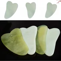 Gua Sha Board Green Jade Stone Guasha Cure Acupuncture Tool de massage Face Face Relaxation Outil de soins de santé 149 g2
