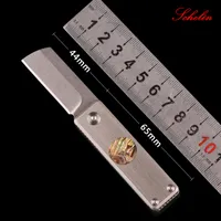 Fällande kniv med KVT Ball-Bearing System Titanhandtag Pocket Kniv Jakt Taktiska Automatiska Knivar CNC Camping Tool Bottle Opener EDC