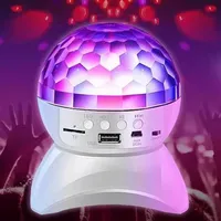 Bluetooth Hoparlör Disko Top Işıkları LED Yanıp Sönen Lamba TF FM AUX Müzik Projektör Gece Işık KTV Parti Düğün için263U434K278L