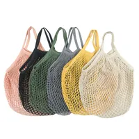 Shopping Bags Handbags Shopper Tote Mesh Net Woven Cotton Bag String Reusable Fruit Storage Handbag Home 7 J2