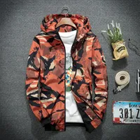 2020 봄과 가을 새로운 고품질 남성의 윈드 브레이커 재킷 패션 위장 남자의 얇은 자켓 후드 캐주얼 + m-4xl