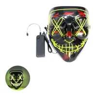 Coole Halloween-Maske-LED-Spüle-Leuchte Beleuchtung gruseliger Schädel Glühmasken für Erwachsene Rave Party Supplies 10 Farben