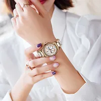 Orologio di lusso femminile femminile oro rosa elegante diamante donna orologio da polso al quarzo orologio da polso impermeabile in ceramica orologio Reloj mujer regalo