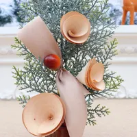 3PCS Mini Tree Sapin de Noël Decoration Fruit Fruit Arbre Porneau Artificial Christmas For Maison Vitrine (Mixte Patte1