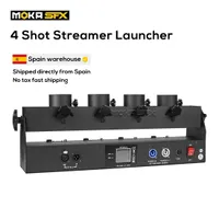 Spain Stock Four Heads DMX Confetti Cannon Launcher Stage Lighting Remote Confetti Shooter Event digital Launcher For Stage Club Wedding Party Confetti Machine
