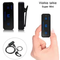 2 adet Süper Mini Casus Walkie Talkie UHF USB Güç Kaynağı Kulaklık Ile Uygun Restoran Otel Kuaförlük Salonu Pub Walkie Talkie