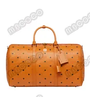 Traveller Visetos Duffle Bag Designer Weekend 45 cm resväskor riktiga läderbagage larage Kapcity utomhuspaket