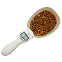 Pet Food Scale Electronic Measuring Tool For Dog Cat Feeding Bowl Spoon Kitchen Digital Display 250ml 220118