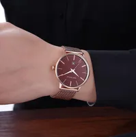 Speial Time أزياء رجالية ووتش عارضة اليابان movt الساعات تصميم بسيط ساعة اليد تاريخ شبكة حزام الصلب حالة