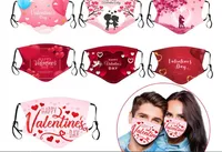 2021 Happy Valentinstag Gesichtsmasken Schöne wiederverwendbare waschbare staubfeste Mode Baumwolle Gesichtsmaske von dhl