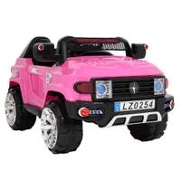 2.4gリモコンのピンクのクリスマスプレゼントが付いている車のデュアルドライブのオフロードの車に乗る