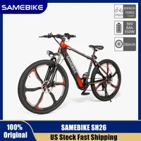 USA stock my-sm26 48v 350w 26 дюймов велосипеда Power Assist 30km / h 80km пробег ЖК-дисплей алюминиевый электрический горный велосипед