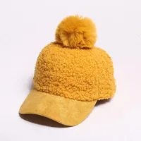 Ball Caps 2022 Warm Fur Baseball Cap Hats For Women Gorras Casquette Femme Hat Gorro Para Mujer Gorra Chapeau Luxe