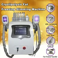 Fat Freezing Cryolipolysis Slimming Machine CE 2 Cryo Cavitation Rf Lipo Laser 5 In 1 Weight Loss Beauty Equipment