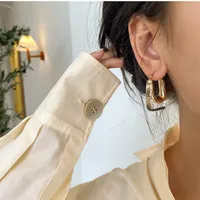 AFSHOR 2022 Charm New Trendy Transparent Resina Hoop orecchini per le donne ragazze geometriche in metallo irregolare orecchini in acrilico in metallo gioielli festa