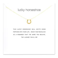 Gerdanlık kolye ile kart altın gümüş at nalı kolye kolye moda kadınlar takı için şanslı at nalı