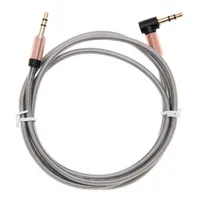 Großhandel HeAcy Metal Jack 3,5mm Anschluss Audiokabel Sound Box Kabel Bend-to-gerader Kopf Verbindungszeile 300pcs / lot