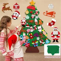 3D DIY 원추형 펠트 어린이 선물 Cristmas 장식 장식품 홈 새해에 대 한 크리스마스 장식 Deco Noel Y201020