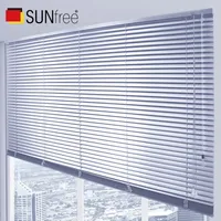 Sunfree C / S Typ Slat Aluminium persienner Fuktbeständig Vattentät 25mm Venetianska persienner för kontor / badrum T200718