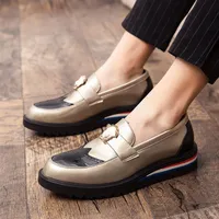 Men Shoes Loafer PU Leather Casual Business Shoes Dress 2021 New Classic Comfortable Spring Autumn Slip on Round Toe Mixed Colors DP109